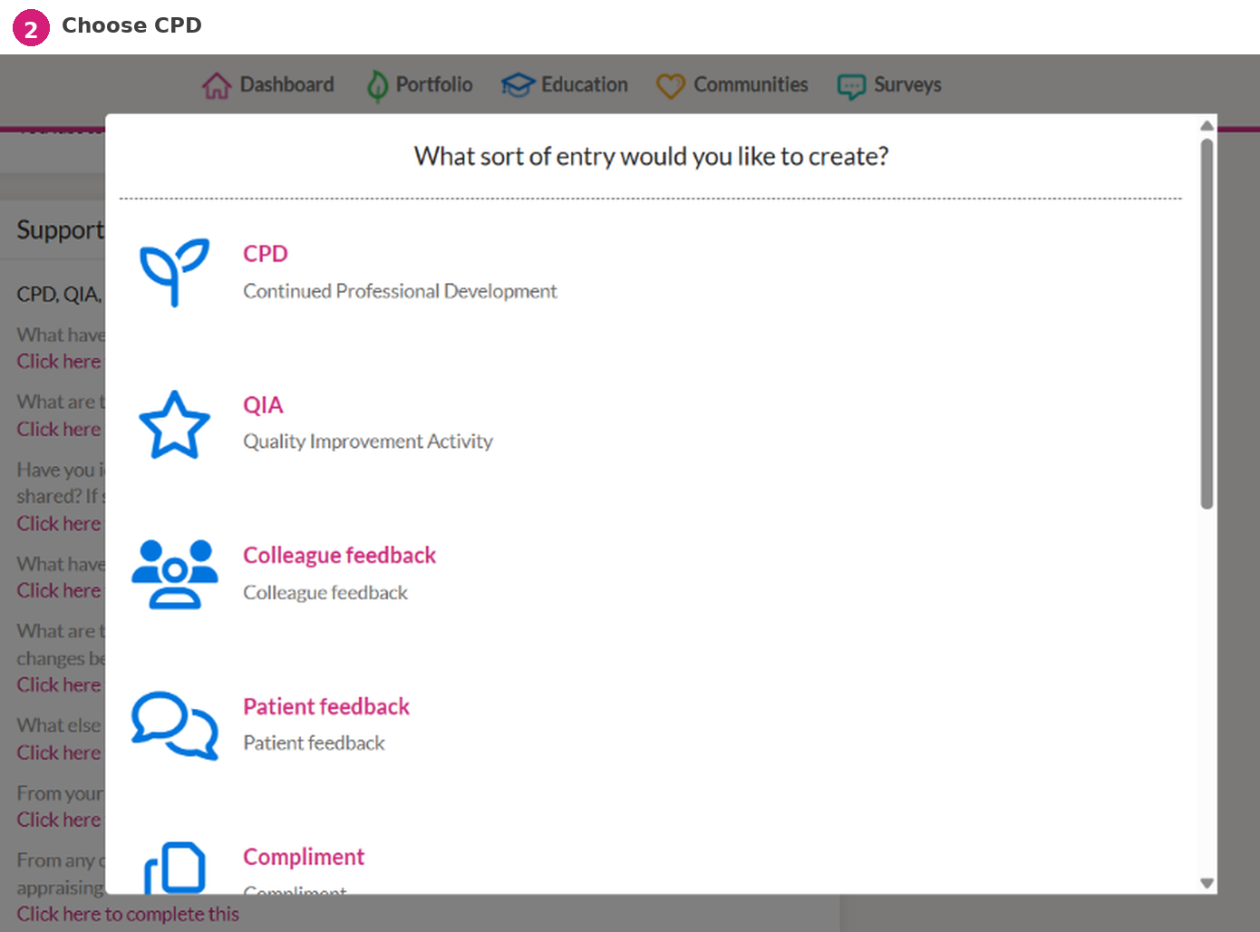 Step 2. Choose CPD — visual example 10