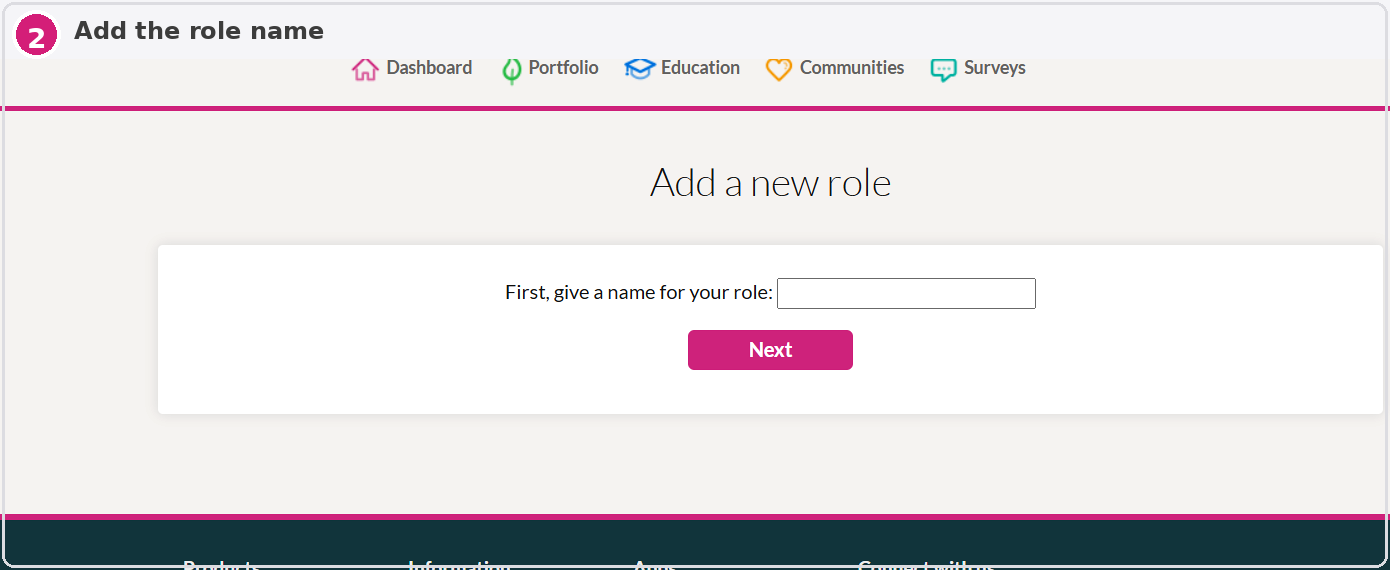 Step 2. Add the role name — visual example 2