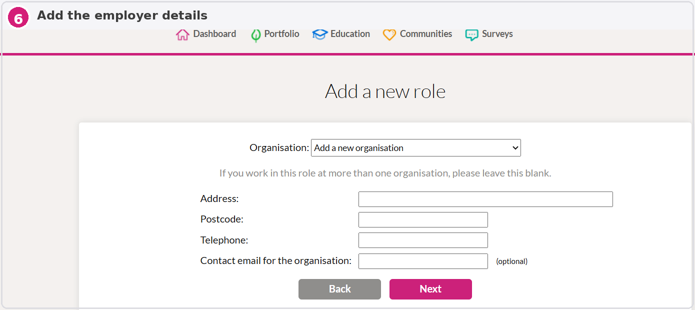 Step 6. Add employer details — visual example 6