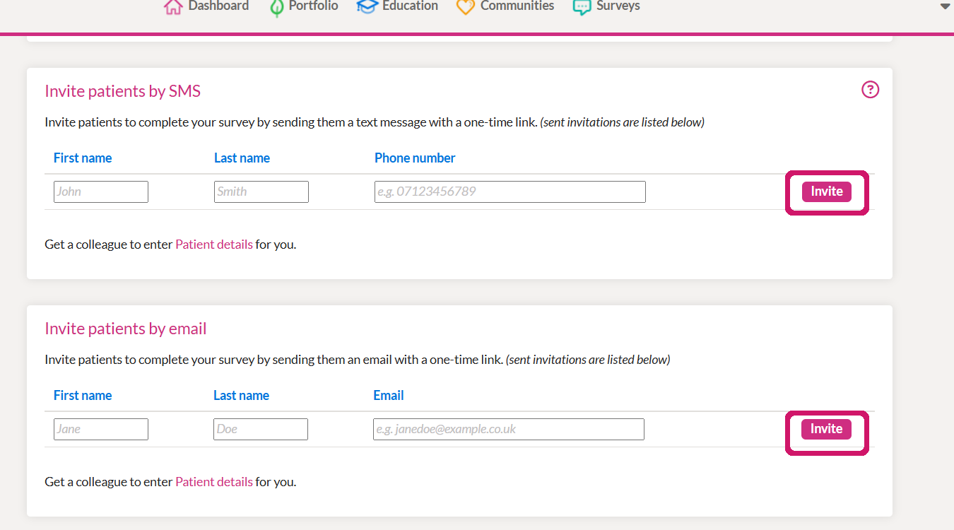 7. Invite participants — visual example 10