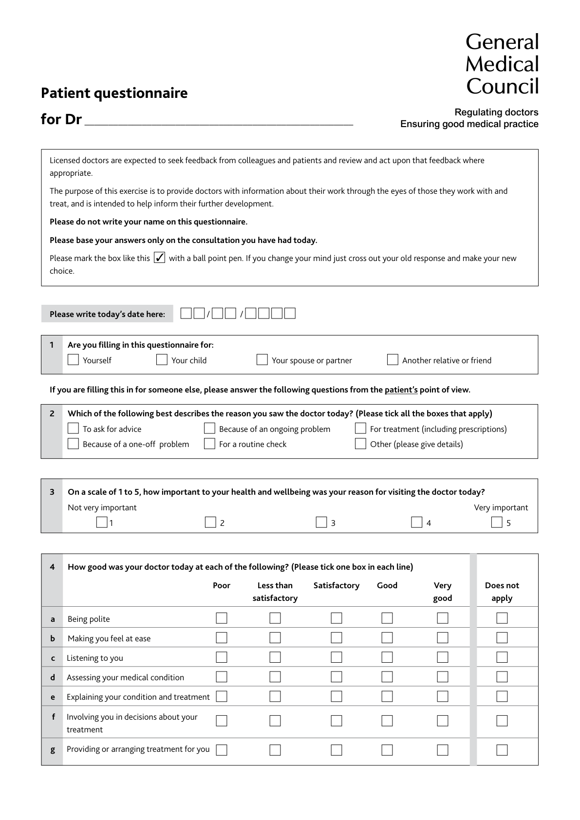 Patient Feedback — visual example 1